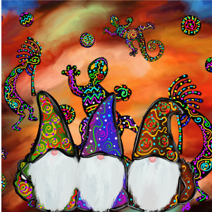 Kokopelli Art Square Sticker