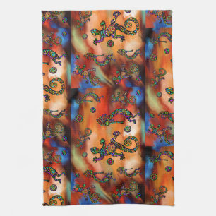 Kokopelli Art Tea Towel