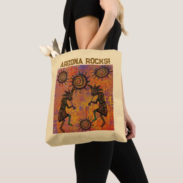 Kokopelli Art  Tote Bag (Close Up)