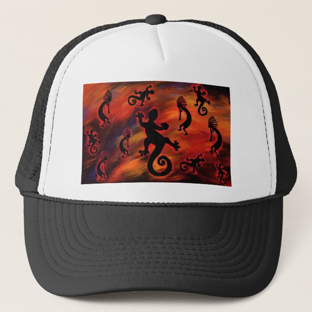 Kokopelli Art Trucker Hat (Front)