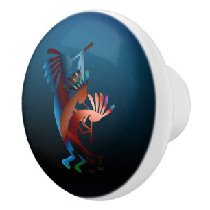 Kokopelli Blues Music 2  Ceramic Knob