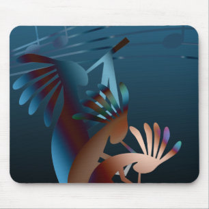 Kokopelli Blues Music Mouse Pad