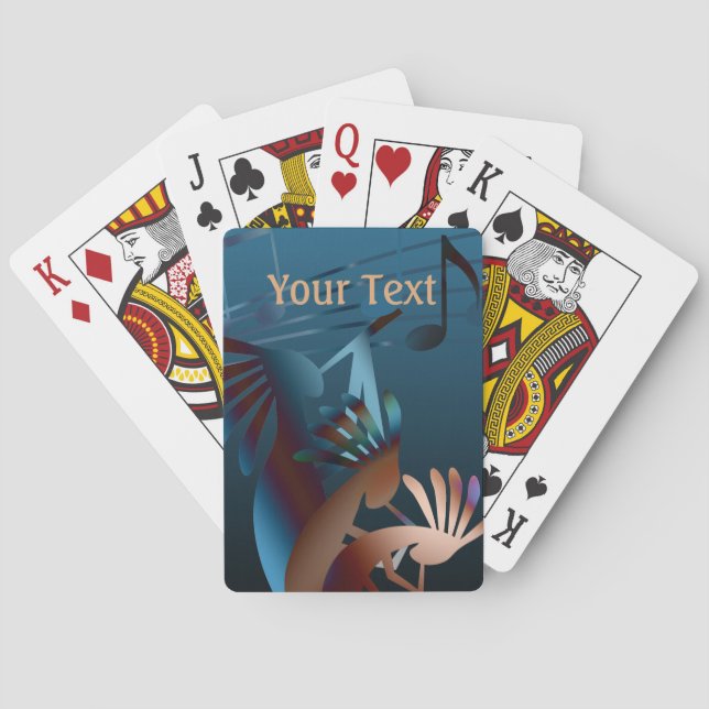 Kokopelli Blues Music Playing Cards (Back)