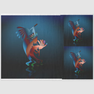 Kokopelli Blues Set Decoupage Tissue Paper