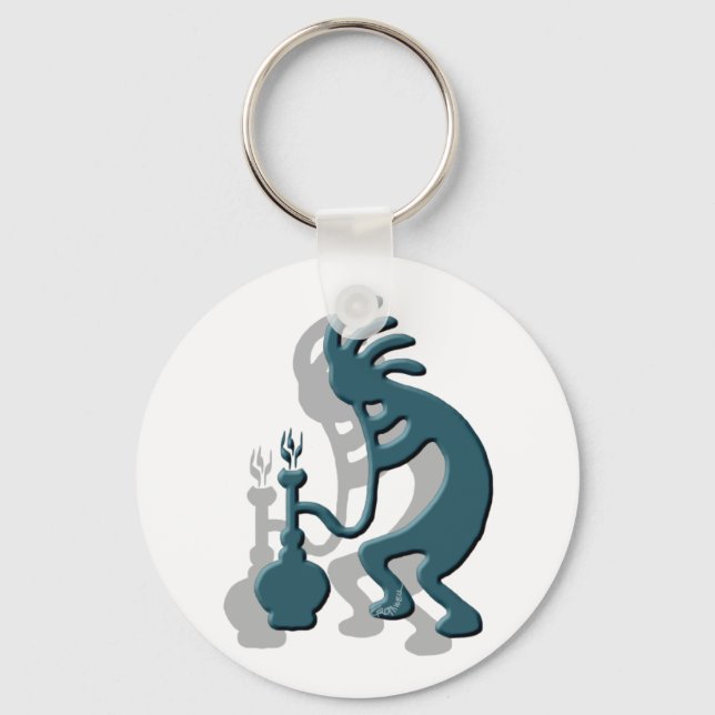 Kokopelli Bong Key Ring (Front)