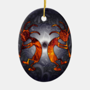 kokopelli ceramic tree decoration