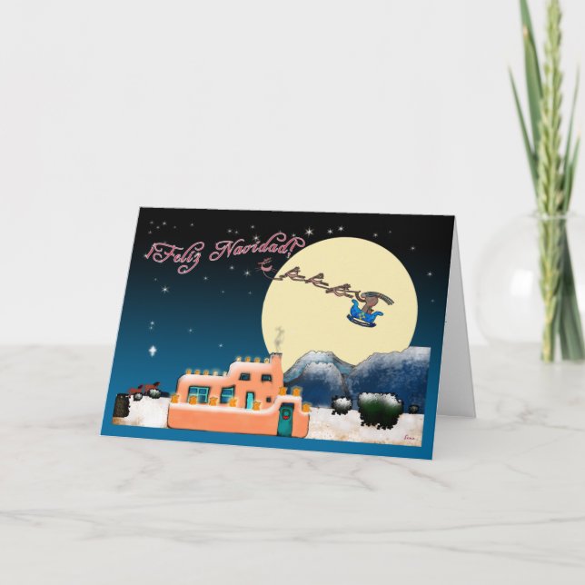 Kokopelli Christmas Holiday Card (Front)