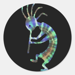 kokopelli classic round sticker