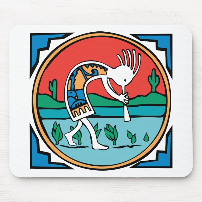 Kokopelli Colour Mouse Pad (Front)
