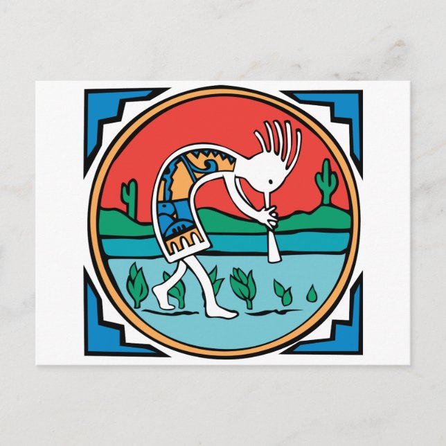 Kokopelli Colour Postcard (Front)