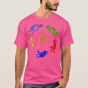 Kokopelli Colourful Sun Dancing Musicians Good For T-Shirt