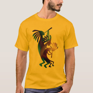 Kokopelli Dance American Apparel Gold T-Shirt