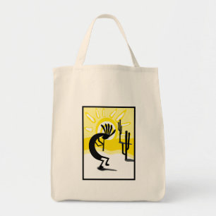 Kokopelli Desert Two Cactus Tote Bag