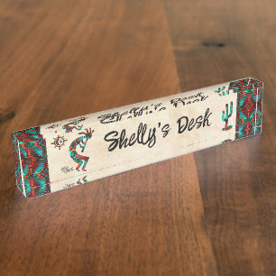 Kokopelli Desk Nameplate