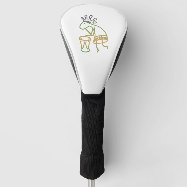 Kokopelli Drummer Golf Head Cover (Front)