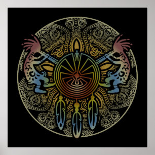 Kokopelli Duo - Man In The Maze - Dreamcatcher 1 Poster