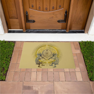 Kokopelli Duo - Man In The Maze - Sun 1 Doormat