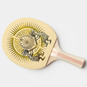 Kokopelli Duo - Man In The Maze - Sun 1 Ping Pong Paddle
