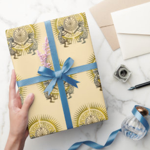 Kokopelli Duo - Man In The Maze - Sun 1 Wrapping Paper
