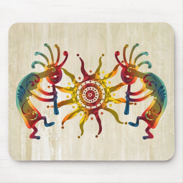 KOKOPELLI DUO SUN + your ideas Mouse Pad (Front)