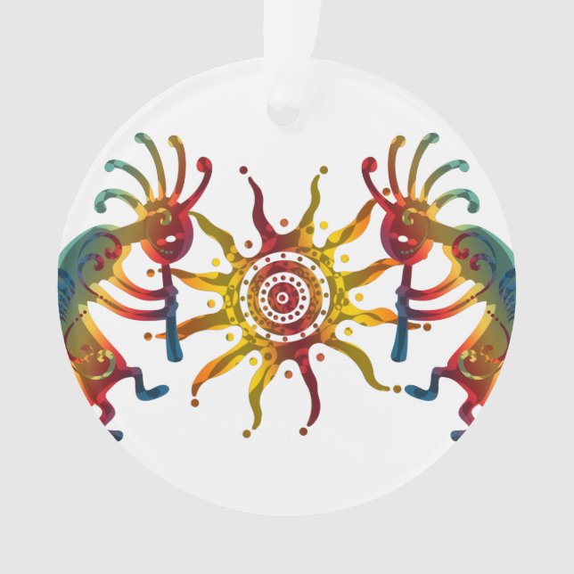 KOKOPELLI DUO SUN + your ideas Ornament (Front)