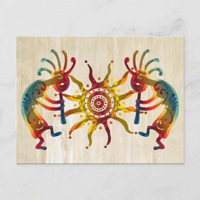 KOKOPELLI DUO SUN + your ideas Postcard (Front)