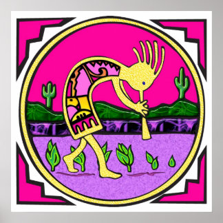Kokopelli, Flute Player of the Desert Poster