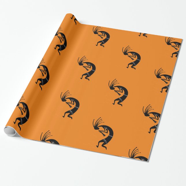 Kokopelli flute player Thunder_Cove Wrapping Paper (Unrolled)