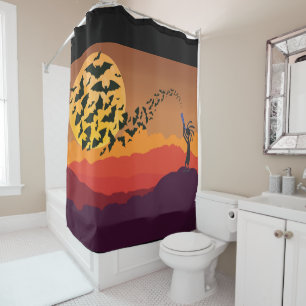 Kokopelli flute - Southwestern Moon Kokopelli Shower Curtain
