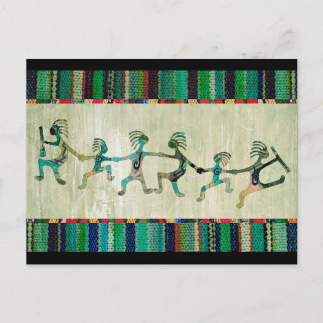 KOKOPELLI funny familiy + your ideas Postcard (Front)