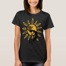 Kokopelli Gold Ladies Petite T-Shirt:
