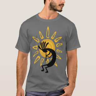 Kokopelli Gold Mens Basic Grey Tshirt