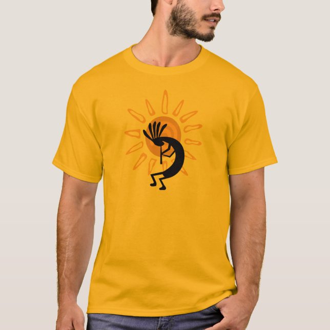 Kokopelli Gold Mens Tshirt (Front)