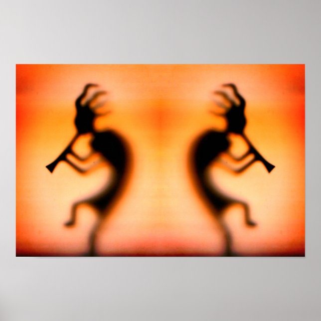 Kokopelli Good Times Mirror Abstract Poster (Front)