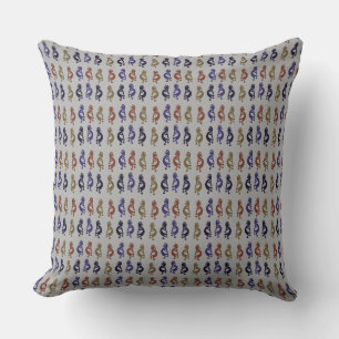 Kokopelli Group of Flute Playing Figures Throw Pil Cushion