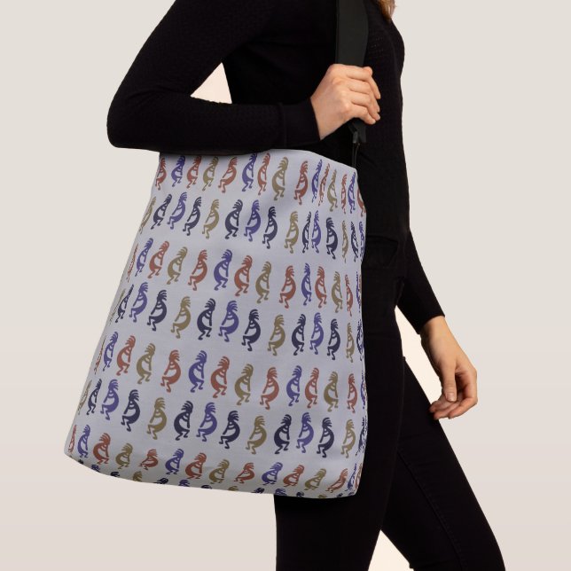 Kokopelli Group of Flute Playing Figures Tote Bag (Close Up)