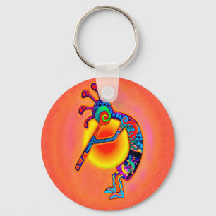 Kokopelli Lizard Sun Key Ring