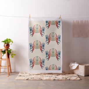 KOKOPELLI / MAN IN THE MAZE coloured + your ideas Fabric