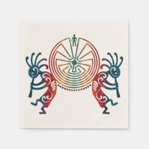 KOKOPELLI / MAN IN THE MAZE + your ideas Napkin