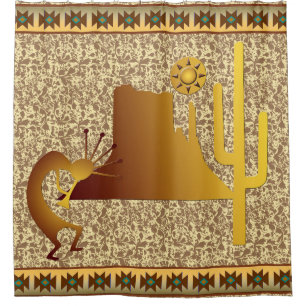Kokopelli Mesa & Cactus Set #1 Shower Curtain