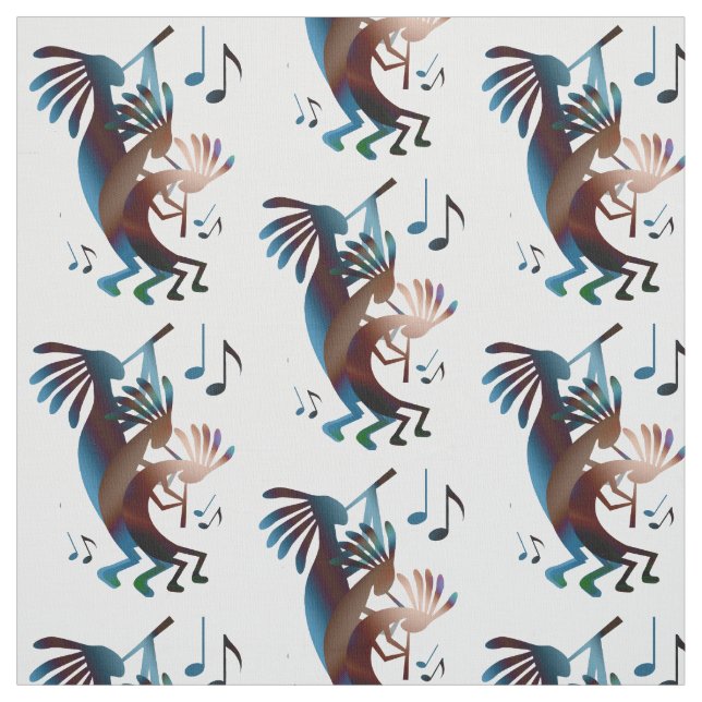 Kokopelli Music Fabric (Swatch)