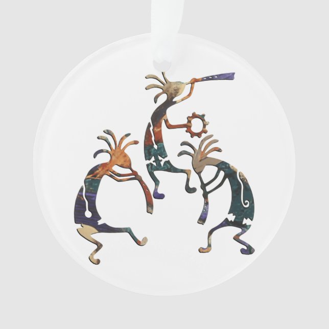 KOKOPELLI musician trio + your ideas Ornament (Front)