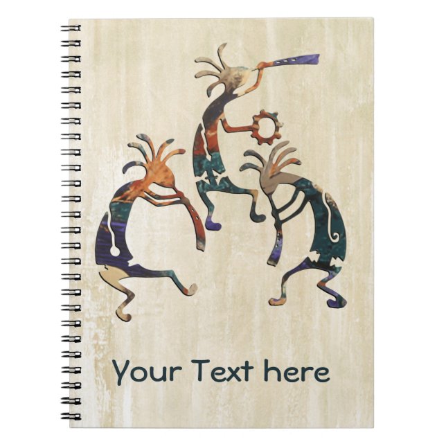 KOKOPELLI musician trio + your ideas Spiral Notebook (Front)