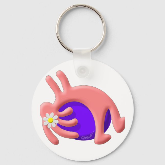 Kokopelli Native American Pilates Key Ring (Front)