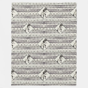Kokopelli - Native American Seamless Pattern 1 Fleece Blanket