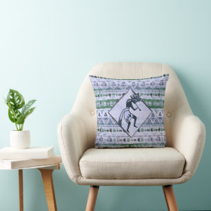 Kokopelli - Native American Seamless Pattern 2 Cushion