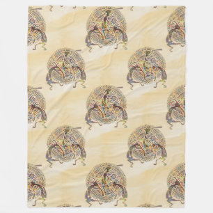 Kokopelli - Native American Seamless Pattern 8 Fleece Blanket