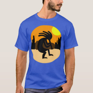 Kokopelli Native American Sunset  T-Shirt