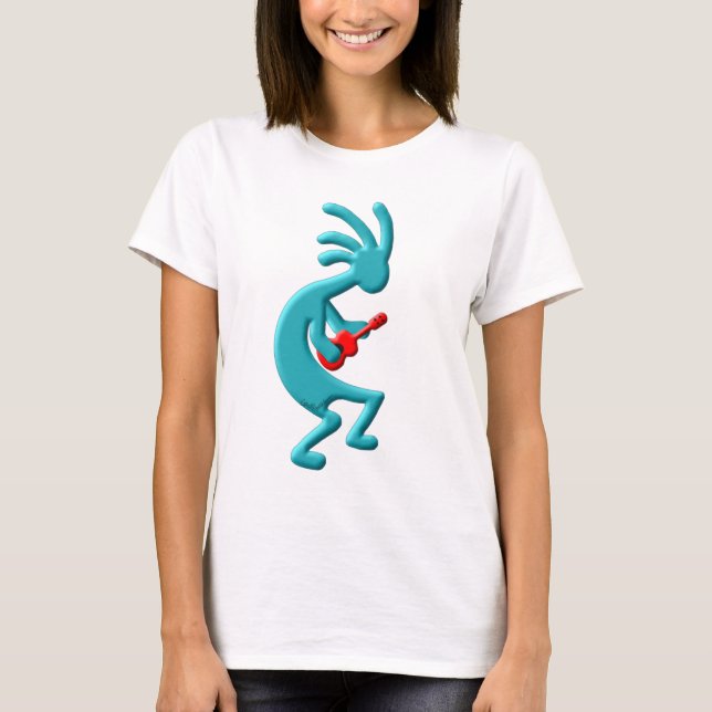 Kokopelli Native American Ukulele T-Shirt (Front)