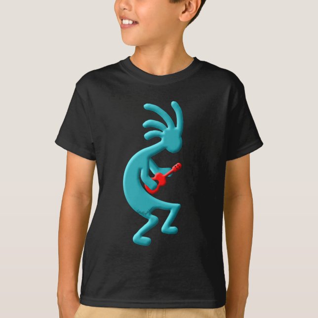 Kokopelli Native American Ukulele T-Shirt (Front)